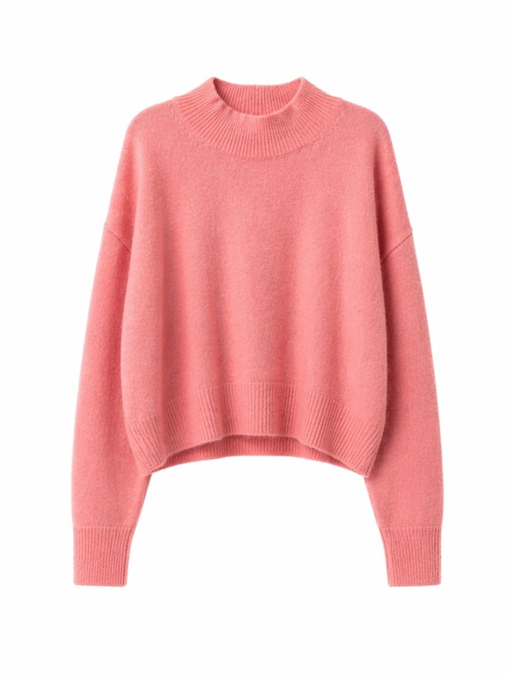 & Other Stories Women’s ,Pink High Neck, Long Sleeve,Knit Sweater. Size- Large